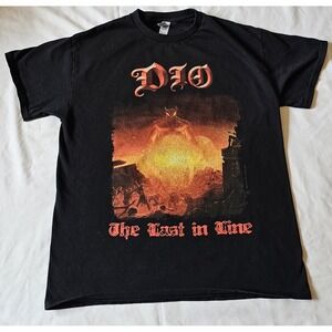 Dio Heavy Metal Band The Last In Line Black Tshirt  Medium